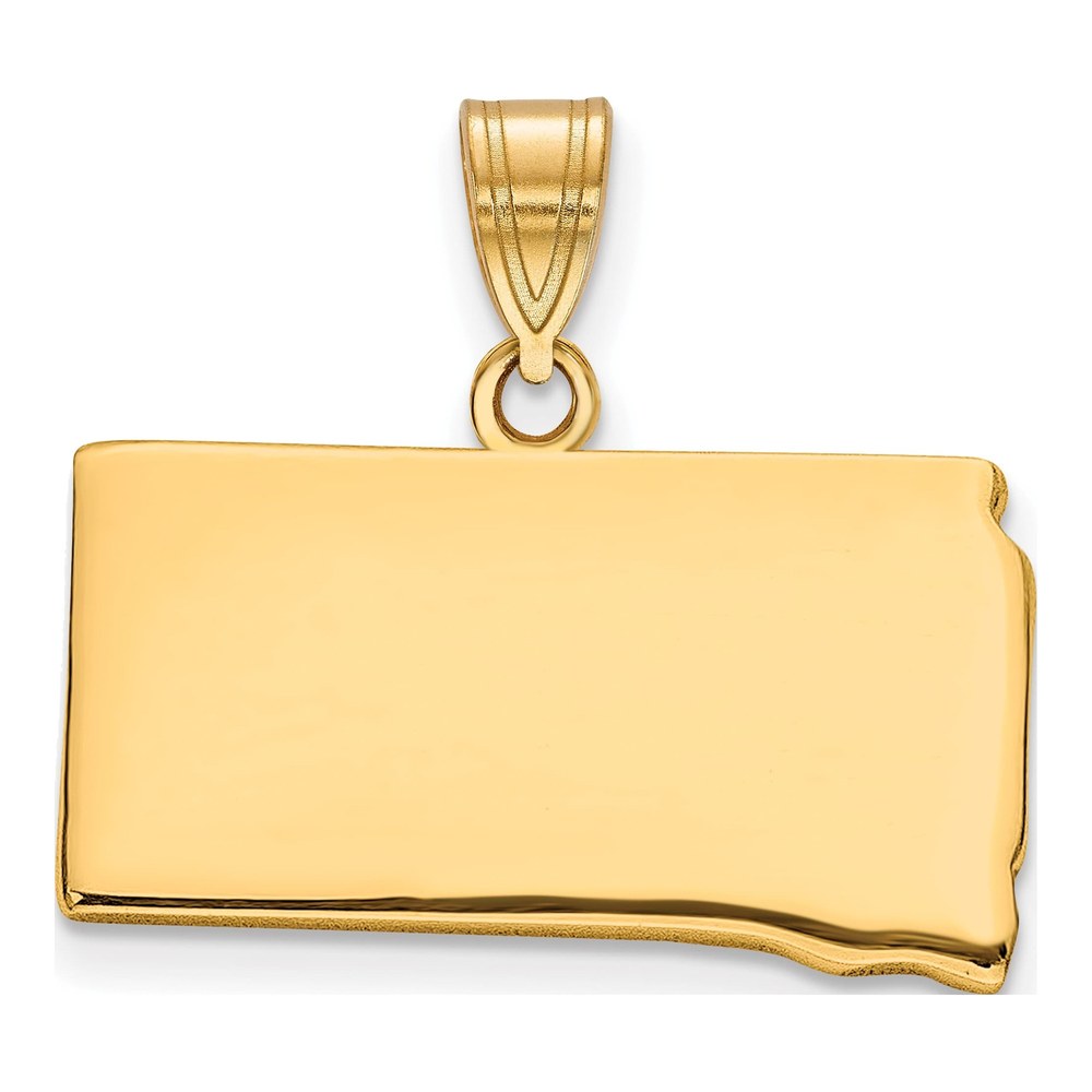 Gold-Plated Sterling Silver South Dakota State Pendant