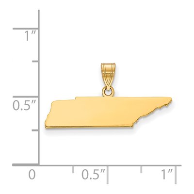 Gold-Plated Sterling Silver Tennessee State Pendant – view 2