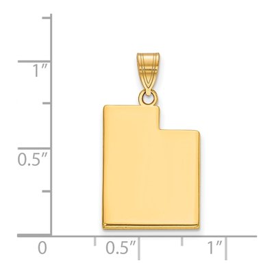 Gold-Plated Sterling Silver Utah State Pendant – view 2