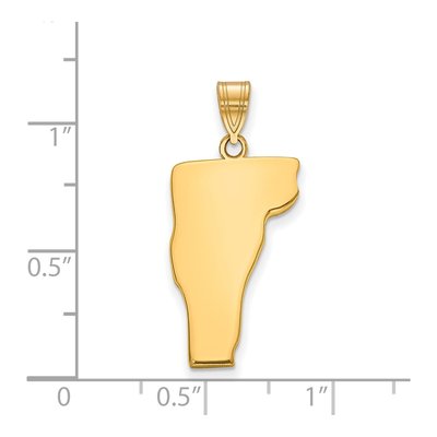 Gold-Plated Sterling Silver Vermont State Pendant – view 2