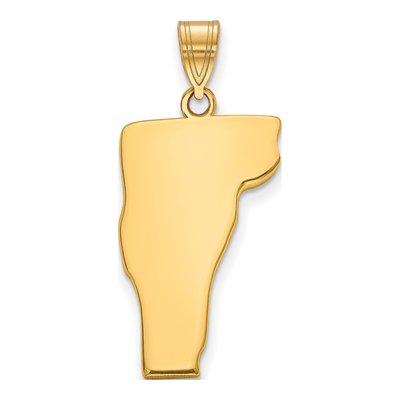 Gold-Plated Sterling Silver Vermont State Pendant