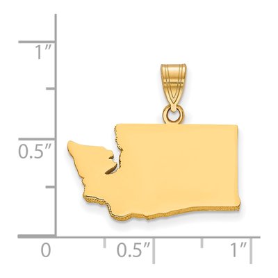 Gold-Plated Sterling Silver Washington State Pendant – view 2