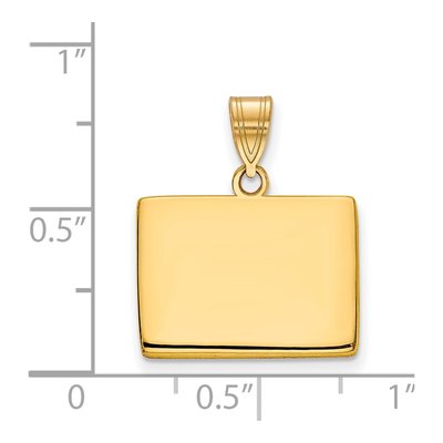 Gold-Plated Sterling Silver Wyoming State Pendant – view 2