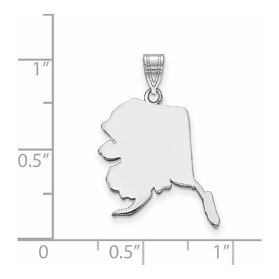 Sterling Silver Alaska State Pendant – view 4