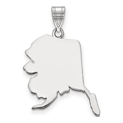 Sterling Silver Alaska State Pendant