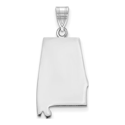 Sterling Silver Alabama State Pendant