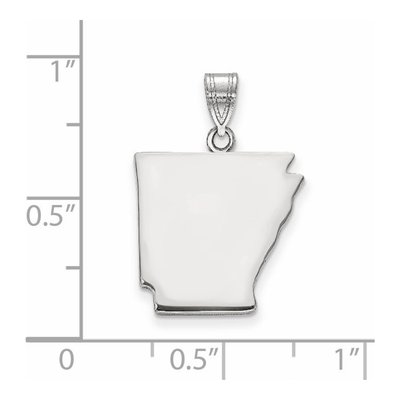 Sterling Silver Arkansas State Pendant – view 2