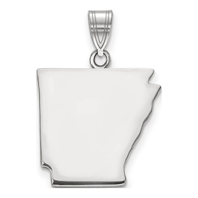 Sterling Silver Arkansas State Pendant