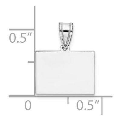 Sterling Silver Colorado State Pendant – view 4