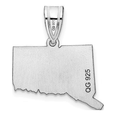 Sterling Silver Connecticut State Pendant – view 5