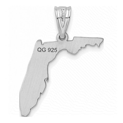Sterling Silver Florida State Pendant – view 5