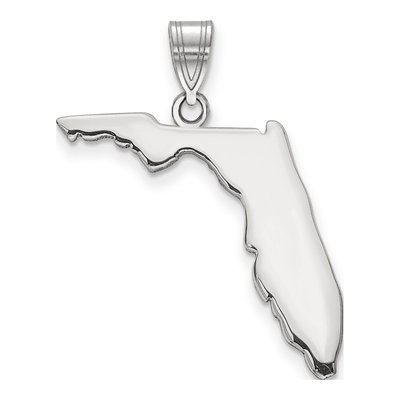 Sterling Silver Florida State Pendant