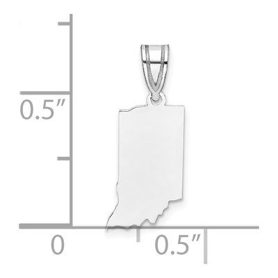 Sterling Silver Indiana State Pendant – view 4