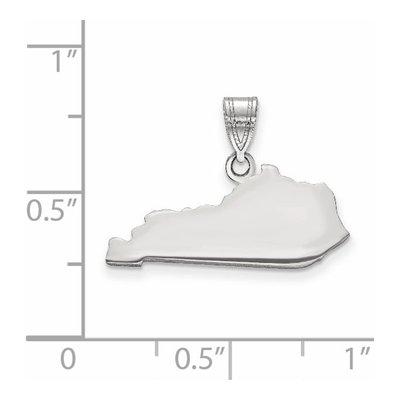 Sterling Silver Kentucky State Pendant – view 4