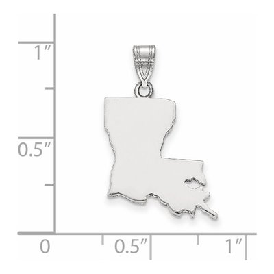 Sterling Silver Louisiana State Pendant – view 2