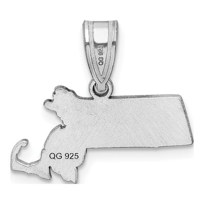 Sterling Silver Massachusetts State Pendant – view 5