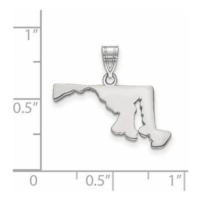 Sterling Silver Maryland State Pendant – view 4