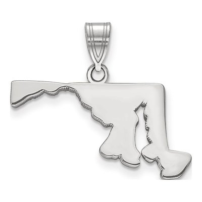 Sterling Silver Maryland State Pendant