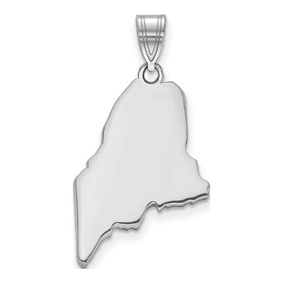 Sterling Silver Maine State Pendant