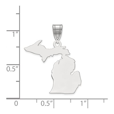 Sterling Silver Michigan State Pendant – view 2