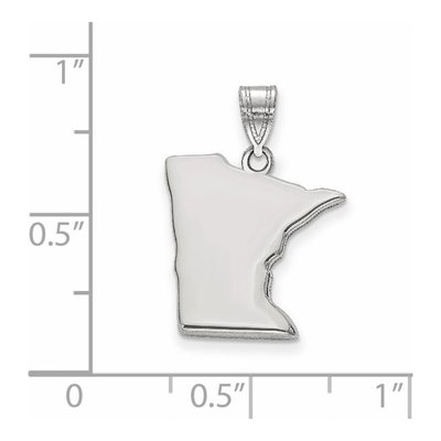 Sterling Silver Minnesota State Pendant – view 4