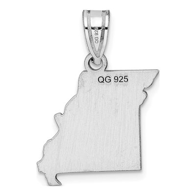 Sterling Silver Missouri State Pendant – view 5