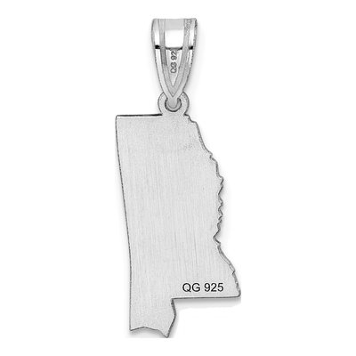 Sterling Silver Mississippi State Pendant – view 5