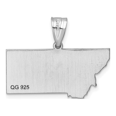 Sterling Silver Montana State Pendant – view 5