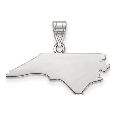 Sterling Silver North Carolina State Pendant