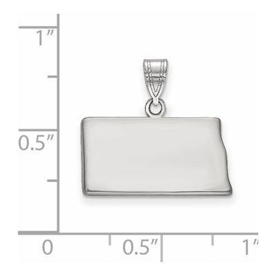 Sterling Silver North Dakota State Pendant – view 4