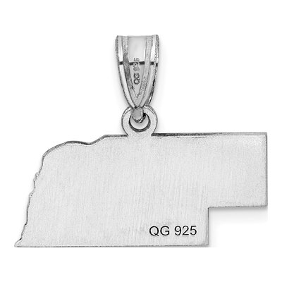 Sterling Silver Nebraska State Pendant – view 5