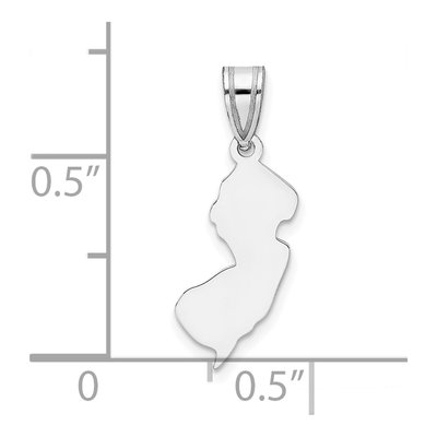 Sterling Silver Jersey State Pendant – view 4