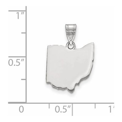 Sterling Silver Ohio State Pendant – view 4
