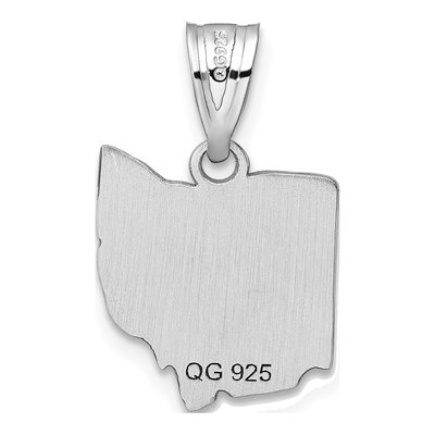 Sterling Silver Ohio State Pendant – view 5