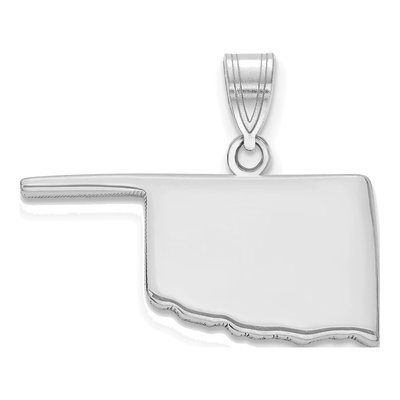 Sterling Silver Oklahoma State Pendant