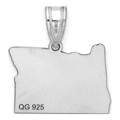 Sterling Silver Oregon State Pendant – view 5