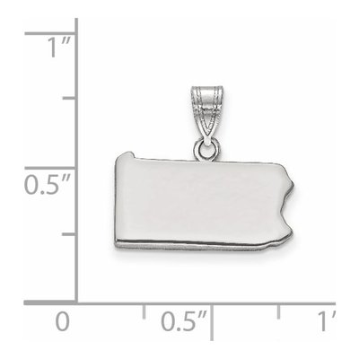 Sterling Silver Pennsylvania State Pendant – view 4