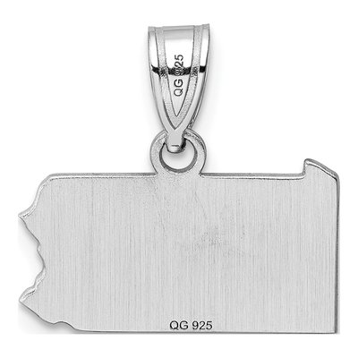Sterling Silver Pennsylvania State Pendant – view 5