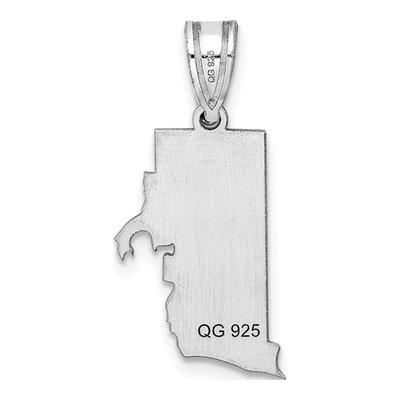 Sterling Silver Rhode Island State Pendant – view 5