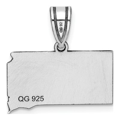 Sterling Silver South Dakota State Pendant – view 5