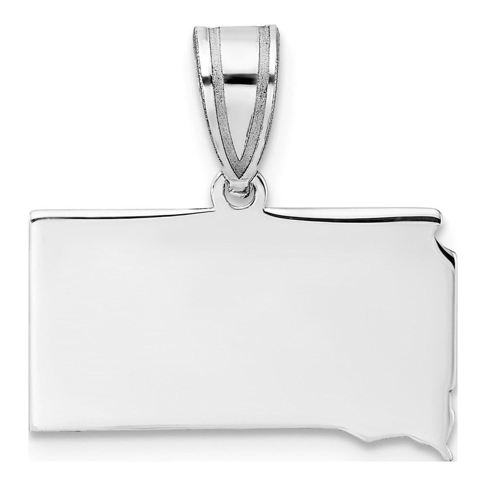 Sterling Silver/rhodium-Plated South Dakota State Pendant