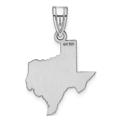 Sterling Silver Texas State Pendant – view 5