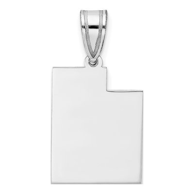 Sterling Silver Utah State Pendant