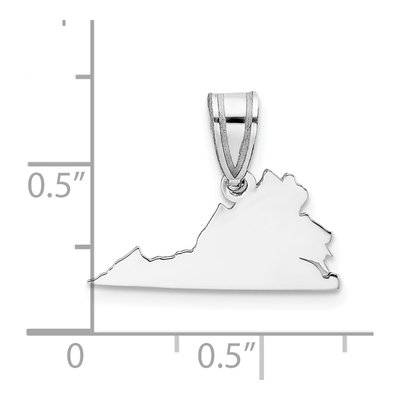 Sterling Silver Virginia State Pendant – view 4