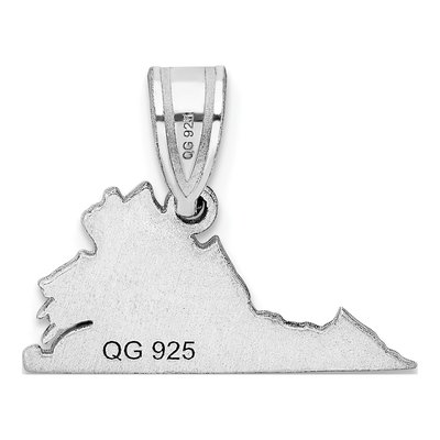 Sterling Silver Virginia State Pendant – view 5