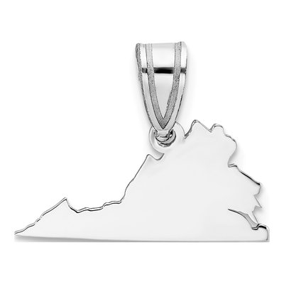 Sterling Silver Virginia State Pendant