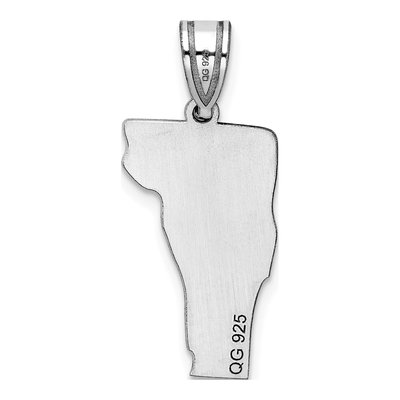 Sterling Silver Vermont State Pendant – view 5