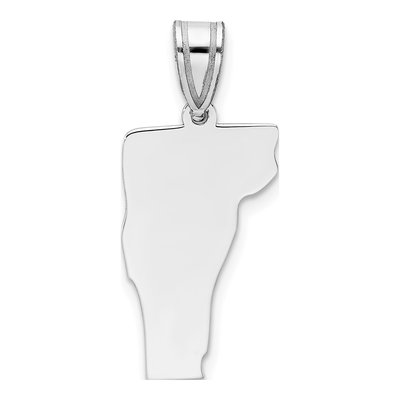 Sterling Silver Vermont State Pendant