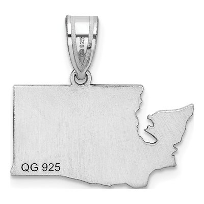 Sterling Silver Washington State Pendant – view 5