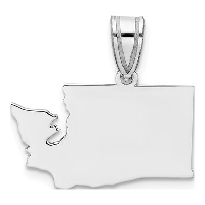 Sterling Silver Washington State Pendant